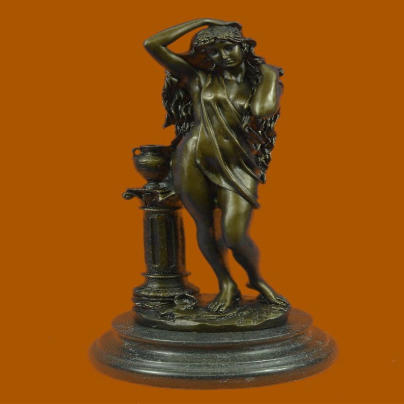 Patoue Bronze Statue Art Nouveau Deco Naked Girl Sculpture Statue Figurine Sale