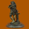 Patoue Bronze Statue Art Nouveau Deco Naked Girl Sculpture Statue Figurine Sale view 3