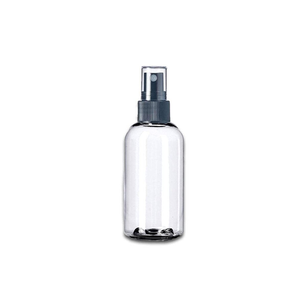 2 oz Clear Plastic Boston Round Bottle w/Fine Mist Top