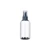 2 oz Clear Plastic Boston Round Bottle w/Fine Mist Top view 1