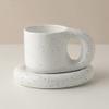 Ceramic Joe Creative Cute Mug Color Ceramic Coffee Milk Cup with Dessert Plate 2-Set (White) view 2