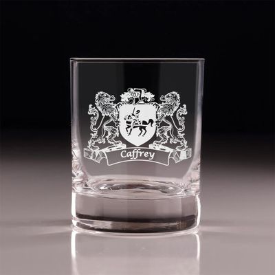 Caffrey Irish Coat of Arms Old Fashioned Tumblers - Set of 4
