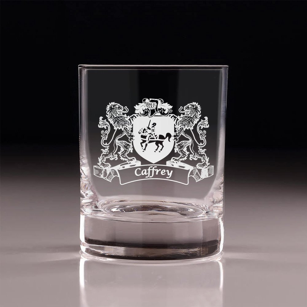 Caffrey Irish Coat of Arms Old Fashioned Tumblers - Set of 4