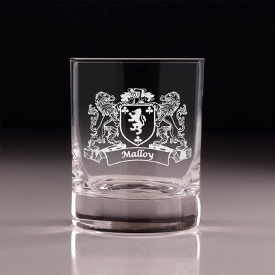 Malloy Irish Coat of Arms Old Fashioned Tumblers - Set of 4