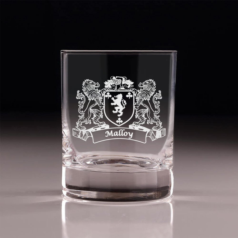 Malloy Irish Coat of Arms Old Fashioned Tumblers - Set of 4
