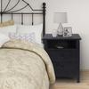 GBU Bedroom Nightstands - Set of 2 Wooden Night Stands with 3 Drawers for Home Bedside End Table Large Storage Furniture, Black Wood Grain 18.11D x 15.75W x 23.62H in view 2