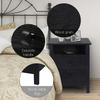 GBU Bedroom Nightstands - Set of 2 Wooden Night Stands with 3 Drawers for Home Bedside End Table Large Storage Furniture, Black Wood Grain 18.11D x 15.75W x 23.62H in view 4