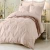 100% Cotton Oversized King Pinch Pleated 800 Thread Count Egyptian Cotton Cover for Comforter Breathable Long Lasting Satee Weave Qulit Duvet Cover - 3 Piece Set (Blush) view 1