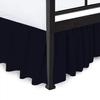 Bed Skirt - Dust Ruffle with Split Corners Ruffle Gathered Bed Skirt with Platform Three Sided Coverage 100% Cotton 800 Thread Count 12 Inch Tailored Drop, Navy Blue Full XL Size view 1
