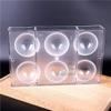 1.2cm to 10cm Diameter Various Size Half Ball Shape Hard Polycarbonate Chocolate Mold Candy Making Fondant Sugarcraft DIY Bakery (6.3cm Diameter Mold) view 3