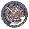 Automaton Bite 1682 ircle "Metal Jacket" Large Wall Clock Moving Gears, Mechanical Silent Wall Art, Home Living Room and Office design, Personalized Engraving Art Gift, Steampunk Loft Antique Decor view 1