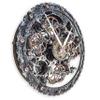 Automaton Bite 1682 ircle "Metal Jacket" Large Wall Clock Moving Gears, Mechanical Silent Wall Art, Home Living Room and Office design, Personalized Engraving Art Gift, Steampunk Loft Antique Decor view 4