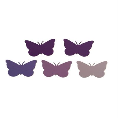 50 Shades of Purple Butterfly Die Cuts 2 Inch Paper Cutouts for Wedding, Birthday, Baby Shower, Scrapbooking, and Party Decorations