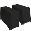 4LessCo 2 Pack of 90x132 Inch Rectangular Tablecloth, Black Polyester Table Cloth for 6 Foot Table - for Wedding, Party, Restaurant, Banquet view 1