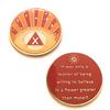 Recovery Line 10 Year AA Medallion, I Stood in The Sunlight, Orange & Yellow Chip, Sobriety Token view 1
