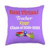 Best Virtual Teacher Ever Gift Teacher Appreciation Gifts Throw Pillow view 1