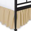 Bed Skirt - Ruffled Bed Skirt with Split Corners Taupe, King XL Size, 12" Drop Bedskirt with Platform Three Sided Coverage 100% Cotton 800 Thread Count Luxurious Look Bed Skirts view 1