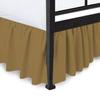 Bed Skirt - Ruffled Bed Skirt with Split Corners Taupe, King XL Size, 12" Drop Bedskirt with Platform Three Sided Coverage 100% Cotton 800 Thread Count Luxurious Look Bed Skirts view 2