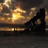 Coastal Ocean Peter Iredale Shipwreck at Sunset Photo Wall Art (Acrylic, 12x18) view 1