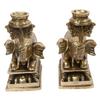 Artvarko Brass Elephant Tealight Candle Holder Pair (2 Pcs) Fengsui Vastu for Good Luck Success Prosperity Home Decor Marriage House Warming Gift Height 8 Inches view 2