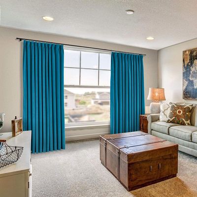 100 % Polyster Double Pinch Pleated Curtains with Hooks for Living Room Bedroom Bunglow,Hall ,Window Curtain Measurement Royal Blue,(Wide 84 Inch by 84 Inch Long-1 Panel)