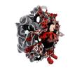 Lady Bug Summer Wreath for Front Door Outside, Lady Bug Welcome Decorations with a Bow view 3