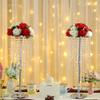 2pcs Wedding Home Decoration Flower Road Leads Gold Acrylic Crystal Wedding Table Centerpiece view 4