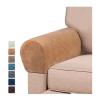 GAMUKAI 2 Pack Velvet Stretch Armrest Covers - Non Slip Sofa Chair Covers, Soft Elastic Arm Protectors for Living Room Couch, Office Chair, Recliner (Leather) view 1