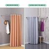 GNCCI Curved No Drill Shower Curtain Rod L Shape Telescopic Shower Curtain Rail Curved Stainless Steel Bathroom Curtain Hanger Pole for Bathroom Corner (Size : 80 to 100 x 80 to 100cm) view 4