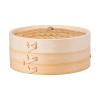AIZYR Bamboo Steamer Basket Single Tier Dumpling Steamer with Bamboo Lid for Dim Sum, Bun, Vegetables, Rice, Fish,30cm view 1