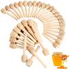 101 PCS Honey Sticks Dipper, 3 Inch Mini Wooden Honeycomb Sticks, Small Honey Stirrer Stick, Honey Sticks for Honey Jar Dispense Drizzle Honey and Wedding Party Favors Gift view 1