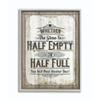 Stupell Industries Half Empty Beer Sign Bar Room Word, Design by Retrorocket Studio Gray Framed Wall Art, 11 x 14, Tan view 1