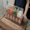 Pikanty Egg Holder for Refrigerator with Removable Tray - Holds 17 Eggs, Clear Plastic Container with Pull Handles for Bulk Eggs, Farm Fresh, Backyard Chickens, Dishwasher Safe, Made in USA view 3