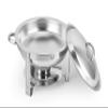 CHEFQ [Set of 2] Round Chafing Dish Buffet Set Stainless Steel 4 Quart Capacity view 2