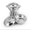 CHEFQ [Set of 2] Round Chafing Dish Buffet Set Stainless Steel 4 Quart Capacity view 3
