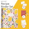 Jot & Mark 8.5" x 9.5" 3 Ring Recipe Binder with 50 Matching 4x6 inch Recipe Cards, 25 Top & Bottom Binder Sleeve Sheet Protector, 5 Full-Page Undivided Sleeves, 6 Sturdy Divider Tabs, Summer Citrus view 3