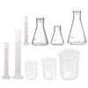 iplusmile 9pcs Utensil Set 100 Ml Measuring Cylinder Scientific Measuring Cups Ml Measuring Cup for Beaker Flask Cylinder Chemistry Lab Erlenmeyer Flasks Triangle Toolkit Glass view 1