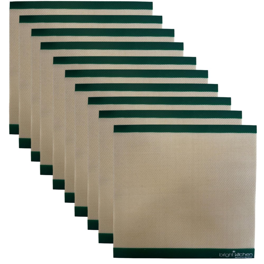 10 Silicone Non Stick Sheets fits Sedona Express Dehydrator Mat SDE-S6780-B & SDE-P6280 Drying Dehydrating Cookie Crackers Fruit Leather