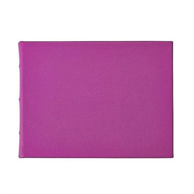 Graphic Image British-TAN Leather Blank-Cover Guest Registry Book (r) -