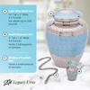 Light Blue Urns for Human Ashes - Adult Male & Female - Handcrafted Large & Small Urns - Keepsake Along with A Cremation Necklace view 2