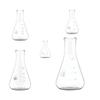 5pcs Erlenmeyer Flask Experimental Flask Boiling Narrow Mouth lab volumetric s Scientific Glass High Borosilicate Conical Flat Supplies view 1
