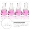 5pcs Erlenmeyer Flask Experimental Flask Boiling Narrow Mouth lab volumetric s Scientific Glass High Borosilicate Conical Flat Supplies view 3