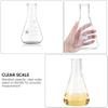 5pcs Erlenmeyer Flask Experimental Flask Boiling Narrow Mouth lab volumetric s Scientific Glass High Borosilicate Conical Flat Supplies view 4