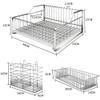 WHLMYH Modern Stainless Steel Kitchen Shelf,Drain Rack Dish Rack Kitchen Shelf Cutlery Holder Spice Rack Kitchen Plate Drying Rack Drain Basket,B view 2