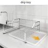 WHLMYH Modern Stainless Steel Kitchen Shelf,Drain Rack Dish Rack Kitchen Shelf Cutlery Holder Spice Rack Kitchen Plate Drying Rack Drain Basket,B view 4