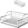 WHLMYH Modern Stainless Steel Kitchen Shelf,Household Kitchen Shelf Dish Rack Stainless Steel Drain Rack (44 * 33 * 17Cm) view 1