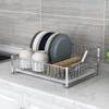 WHLMYH Modern Stainless Steel Kitchen Shelf,Household Kitchen Shelf Dish Rack Stainless Steel Drain Rack (44 * 33 * 17Cm) view 2