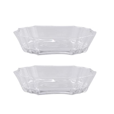 2pcs Box Glass Soap Dish Plate Travel Soap Case Travel Box Transparent Holder Retro Sink Holder Cookie Container Organiser Shower Tray