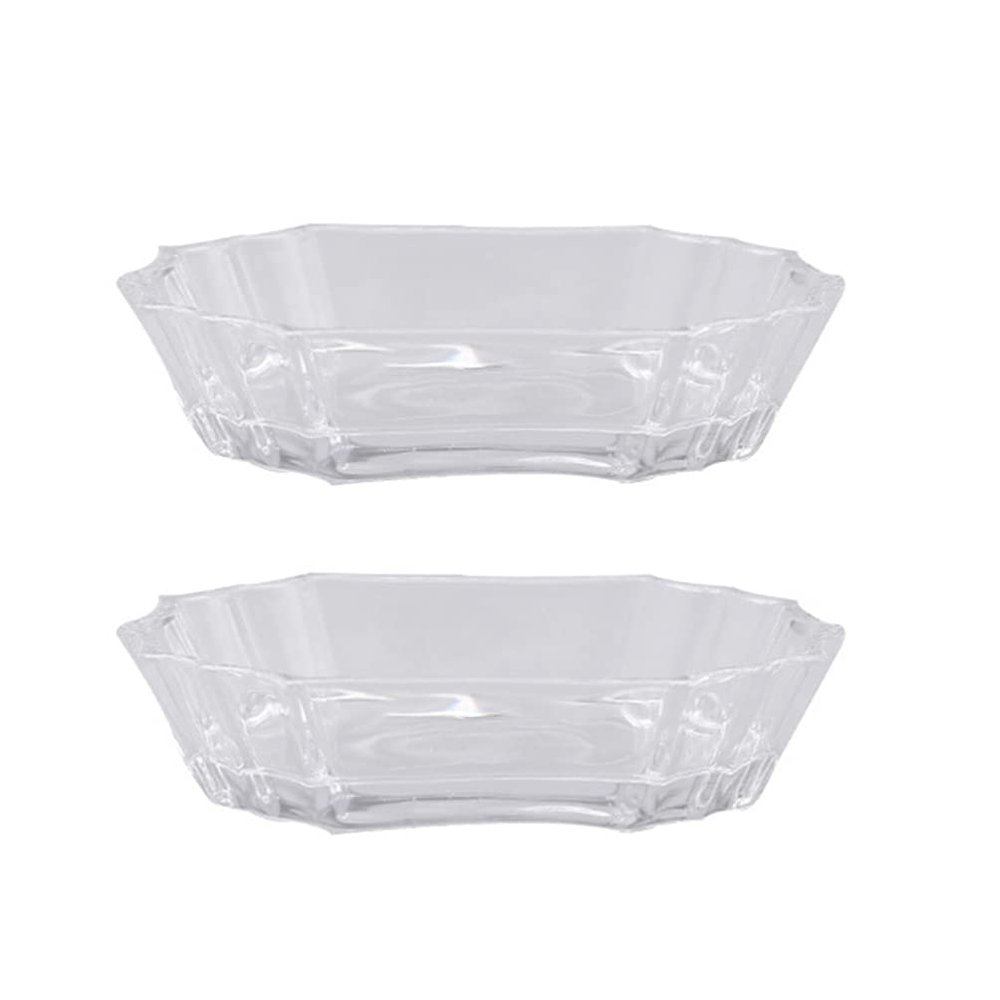2pcs Box Glass Soap Dish Plate Travel Soap Case Travel Box Transparent Holder Retro Sink Holder Cookie Container Organiser Shower Tray