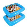 Hemoton 2 PCS Inflatable Serving Bar, Tray Food Drink Containers, Buffet Cooler with Drain Plug, Picnic Ice Food Serving Trays, for Indoor Outdoor BBQ Camping Picnic Pool Party Supplies view 1